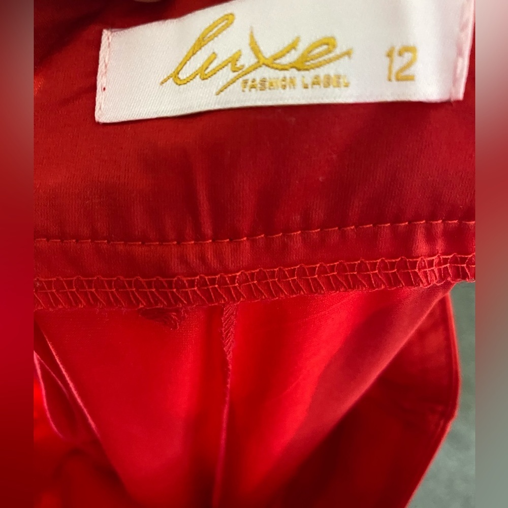 Red Palazzo Pants - Picture 4 of 6